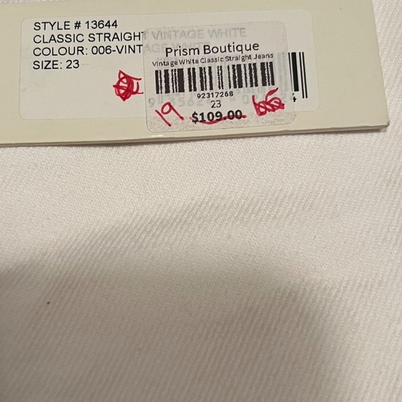 ROLLA’S CLASSIC STRAIGHT WHITE High Rise Regular Fit Jeans 23 NEW with Defect!! - Picture 12 of 12